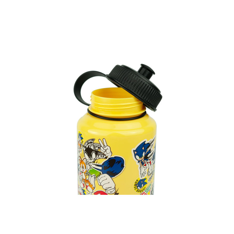 Grande bouteille d'eau en plastique Sonic The Hedgehog | Contient 32 onces