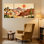 Landscape & Nature Desert Landscape With Cacti And Mountain Sunset Set of 3 Canvas Wall Art Prints