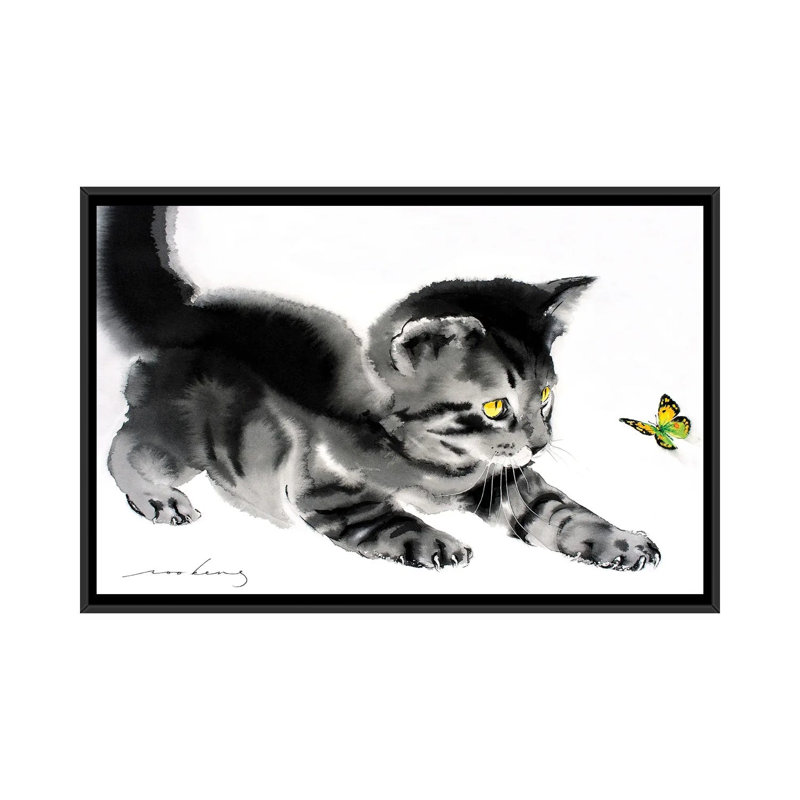 Winged Friend by Soo Beng Lim - Floater Frame Painting on Canvas