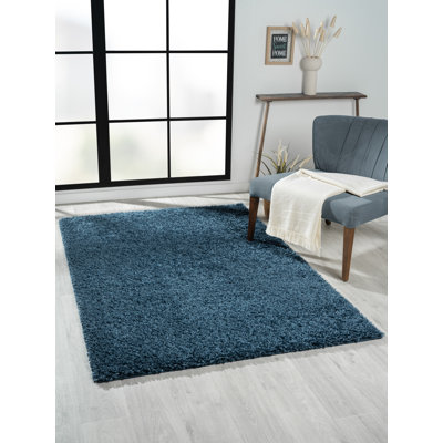 Shaggy Lush Dark Blue Rug
