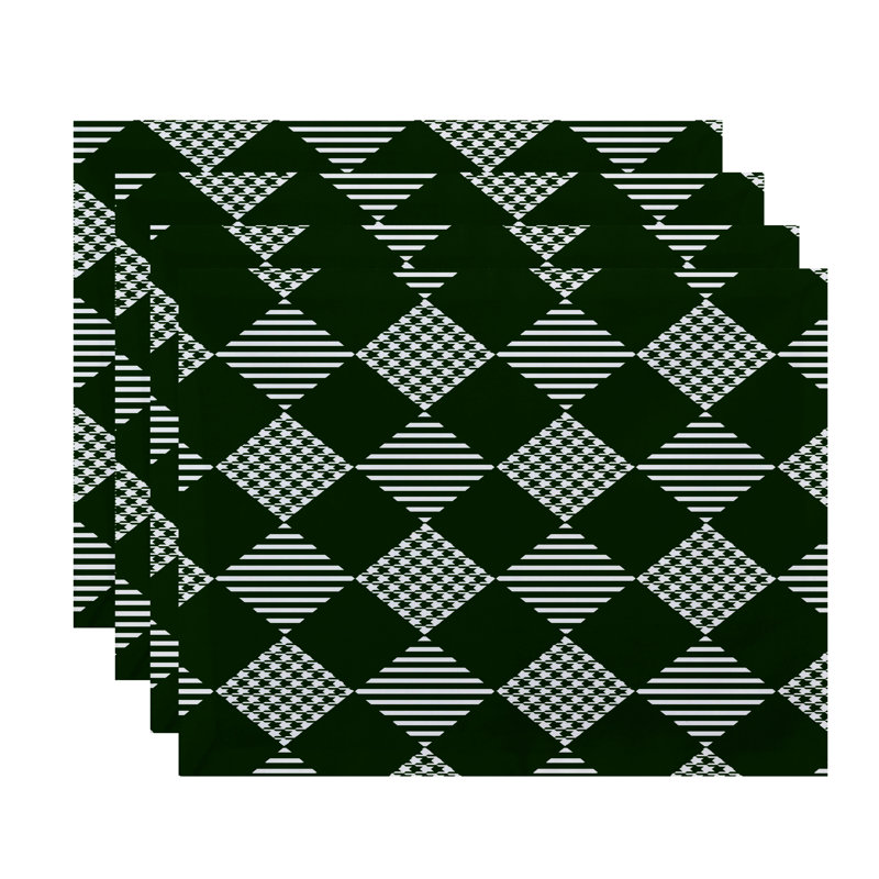 Ensemble de napperons 4 pièces, Vert