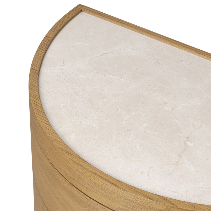 Ashton Nightstand-Natural Poplar Burl, Cream/Dusted Oak Thin