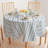 Werring Round Striped Cotton Twill Tablecloth