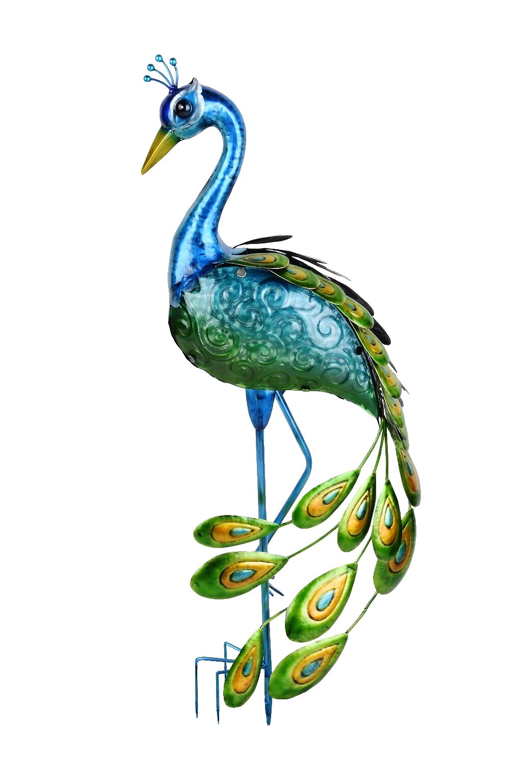 August Grove® Fikes Solar Double Sided Peacock Garden Stake | Wayfair