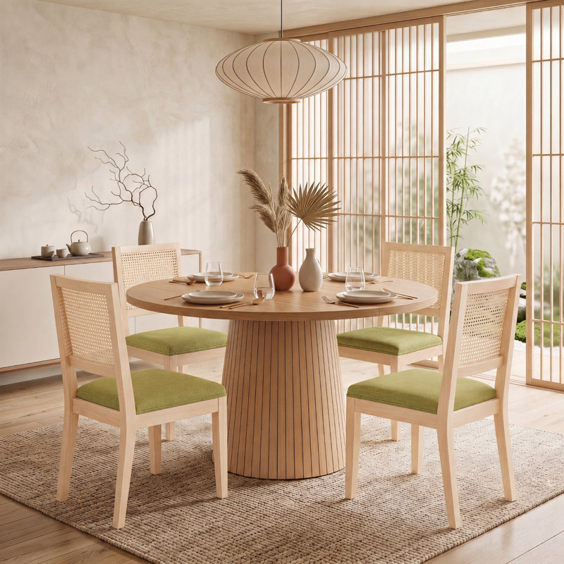 Ensemble de salle à manger 47 pi, 5 Pieces: Table, 4 Chairs, Green