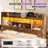 Sherell King Size Bed Frame with 4 Storage Drawers,Brown-100845097-100845098