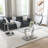 23.62" Glass Top End Table With Curved Base-874569508