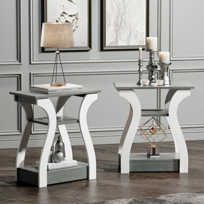 Arthus End Table and Built-In Outlets