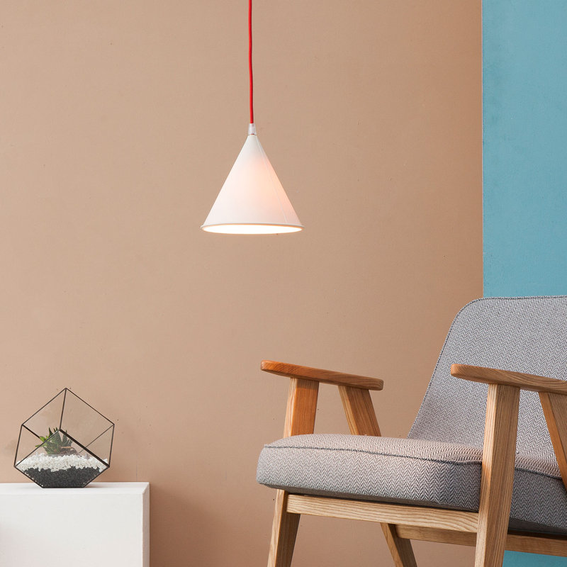 Be.pop 1 - Light Cone Pendant, Red, Transparent Neutral