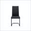 Chaise de salle à manger rembourrée en polyuréthane noir avec pieds thermolaqués noirs - ensemble de 4-129030314-129030318-129030317