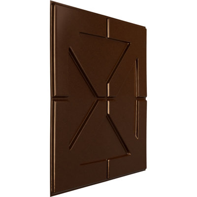 19 5/8"W x 19 5/8"H Xander EnduraWall Decorative 3D Wall Panel, Metallic Dark Copper (Covers 2.67 Sq. Ft.)