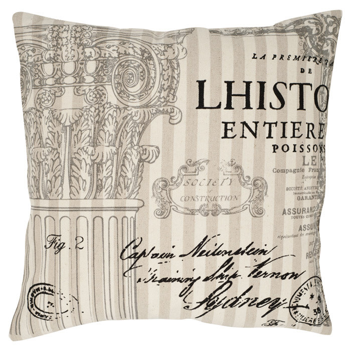 Suzanne Ramie coton Throw Pillow, 22"