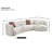Curved Modular Sectional Sofa with Boucle Upholstery
