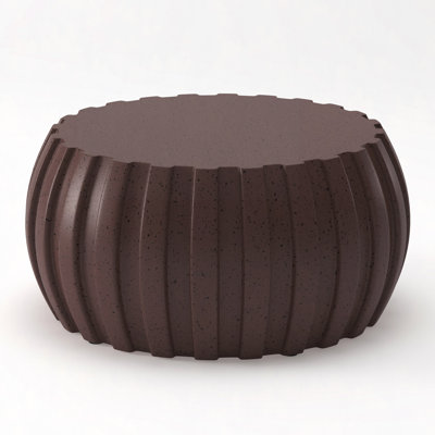 35.43" Modern Waterproof Coffee Table, Durable Mgo Cement Design,Indoor & Outdoor Compatible