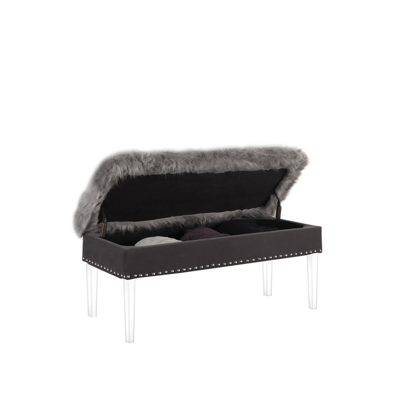 Banc de rangement Contemporary Chic, Gris