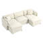 Canapé modulaire en U modulaire en U avec repose-pieds, canapé 3 places en chenille profonde avec coussin pour le salon, la chambre à coucher et un appartement-2118883094-2118883080-2118883093