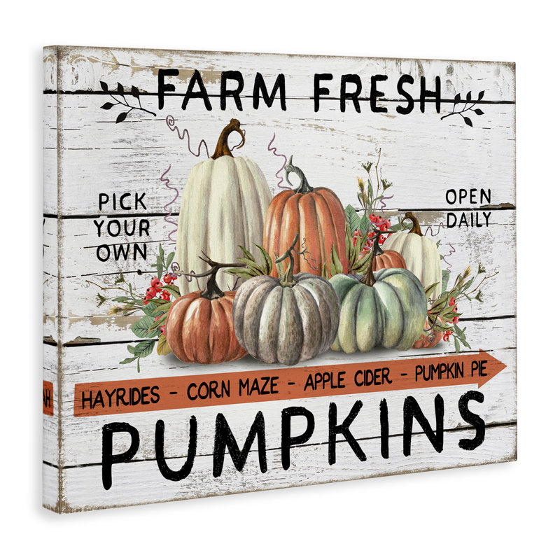 Art mural sur toile Fresh Pumpkin Mound par Creatif Belle, H 16 po x l 20 po