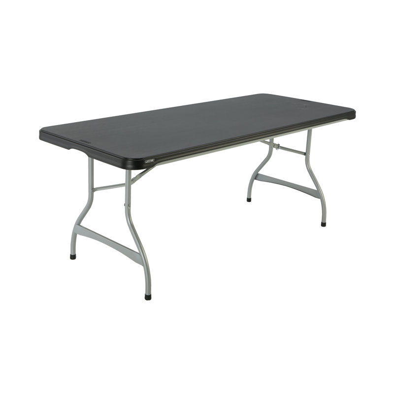 Table rectangulaire pliante commerciale 72 ", Noir