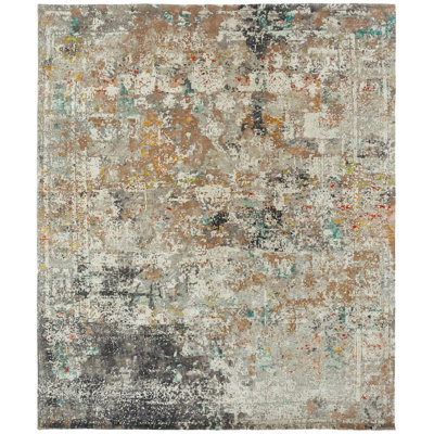 Hand Knotted Abstract Area Rug