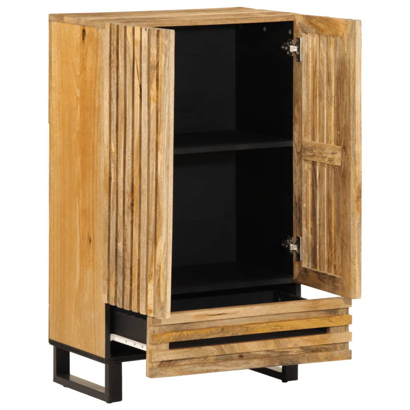 2 - Door Rectangle Accent Cabinet, Light brown