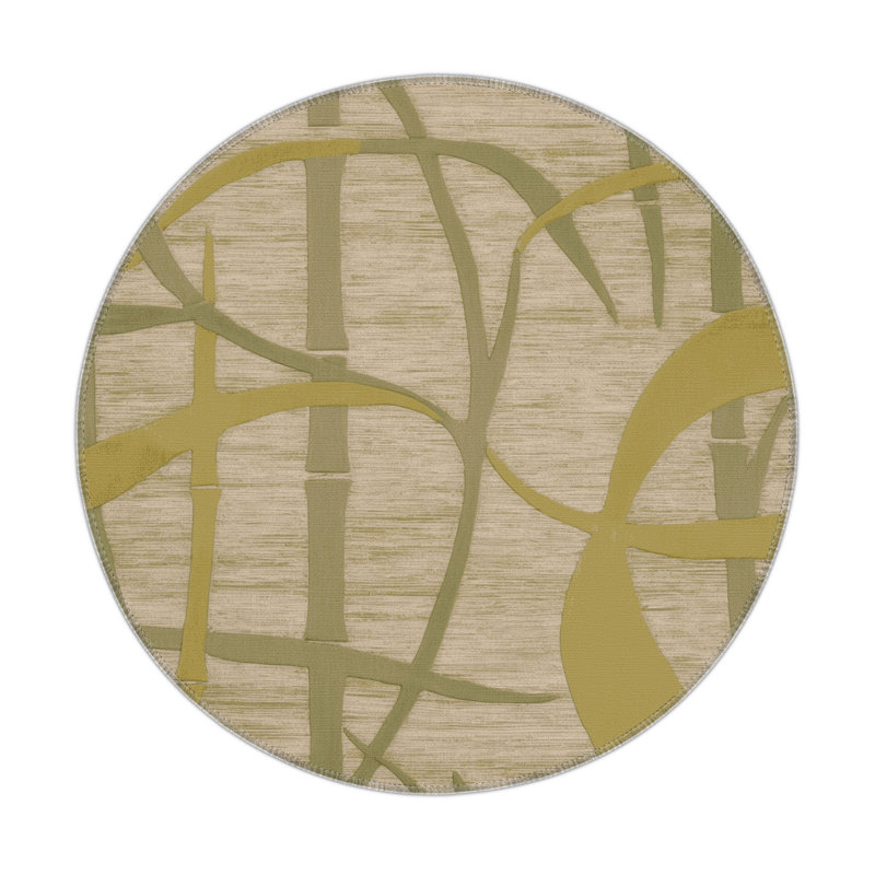 Abstract Brown Indoor and Outdoor Area Rug, Rectangle 3' x 5'