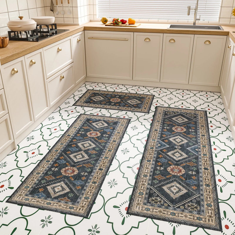 Tapis de cuisine antidérapant 3 pièces lavable Shackelford