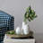 Embossed Stoneware Basket Weave Vases