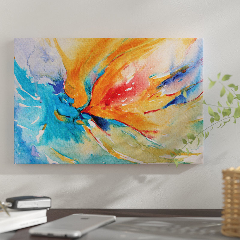 «Happiness», reproduction sur toile, H 18 po x l 26 po x P 1,5 po, Toile tendue, Pas de tapis
