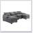 Large Chenille Fabric U-Shape Sectional Sofa-1433264275
