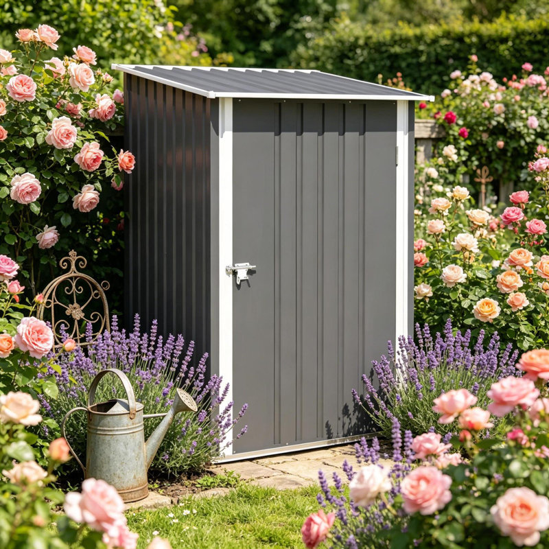 Remises verrouillables, maison de jardin moderne compacte en acier galvanisé