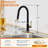 Brass Single Handle Pull Down Sprayer Kitchen Faucet, Deck-Mounted Kitchen Sink Faucet 2-Mode Spray-104905132