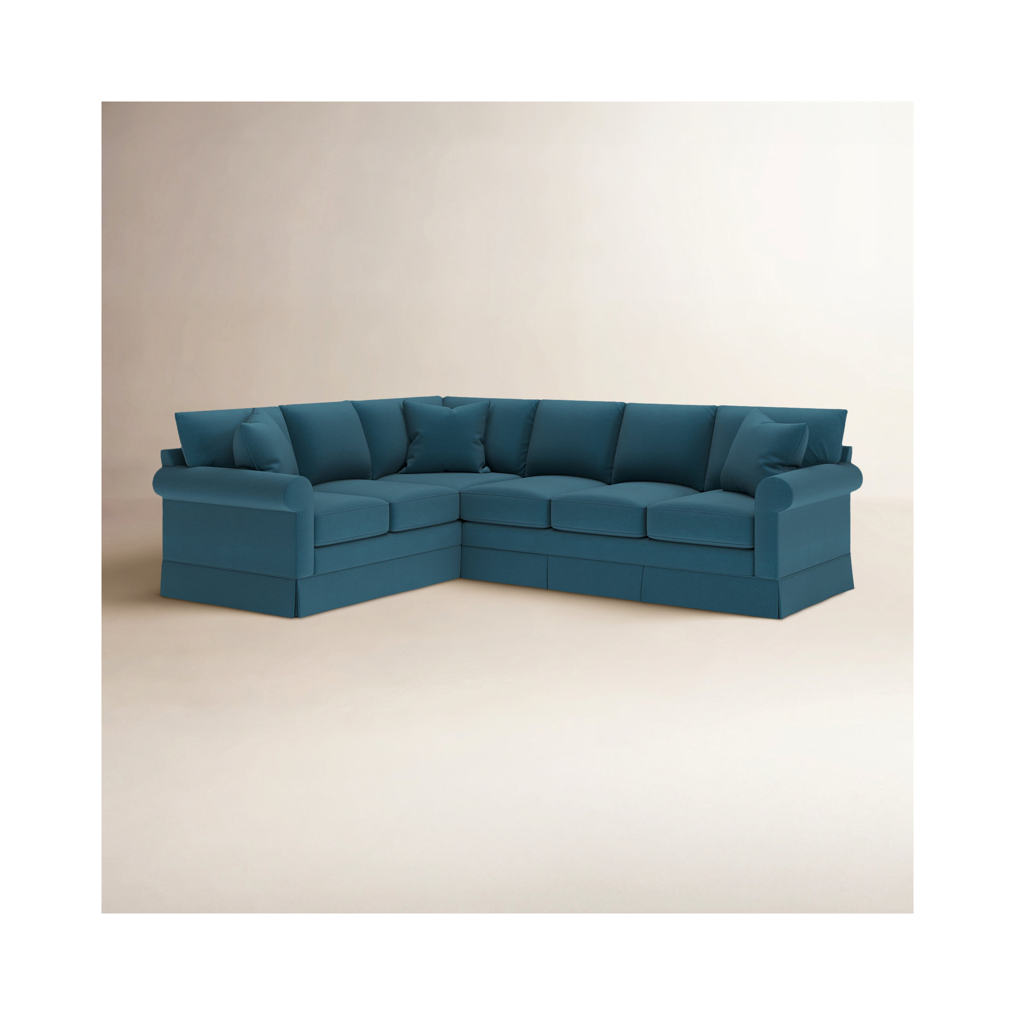 Friedman Upholstered L-Sectional, Bayou Midnight Canvas, Left Hand Facing