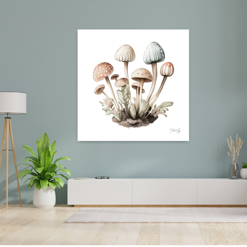 Champignons doux, art de l'architecture contemporaine, H 48 po x l 48 po