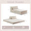 Canapé à compression, canapé-lit convertible au sol, canapé modulaire sans os Diy, aucun assemblage requis, tissu polaire circulaire, siège simple surdimensionné avec 1 coussin et 1 repose-pieds-1776577190