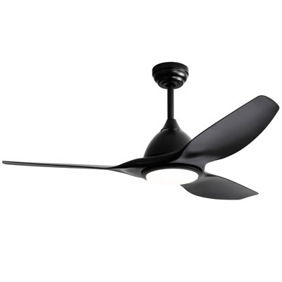 52 Inch Ceiling Fan With Light And 6-Speed Remote Control 3 ABS Fan Blades For Bredoom Patio