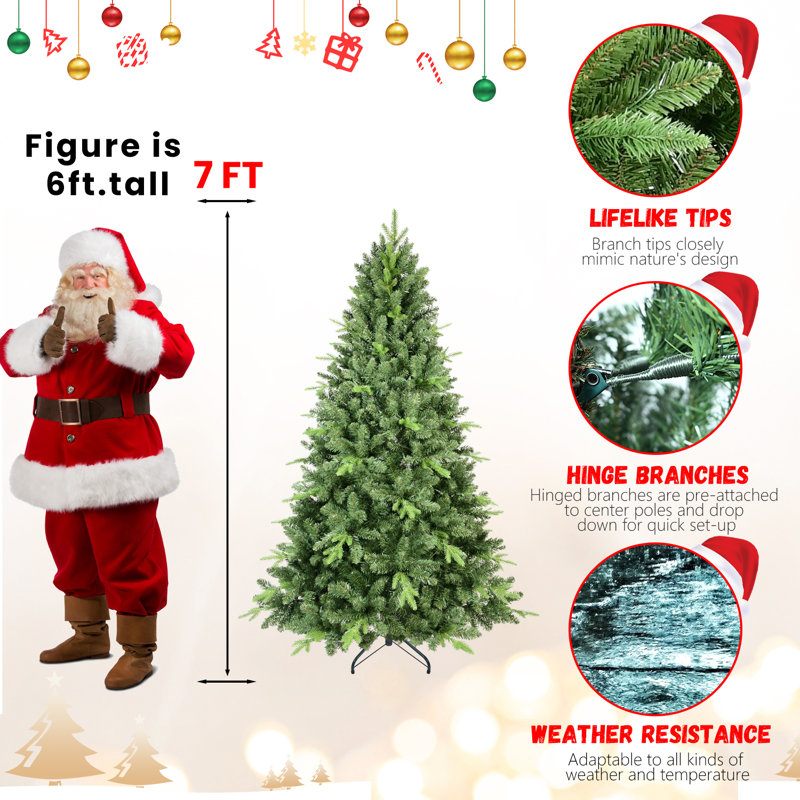 Arbre de Noël traditionnel avec support en métal, H 6 pi