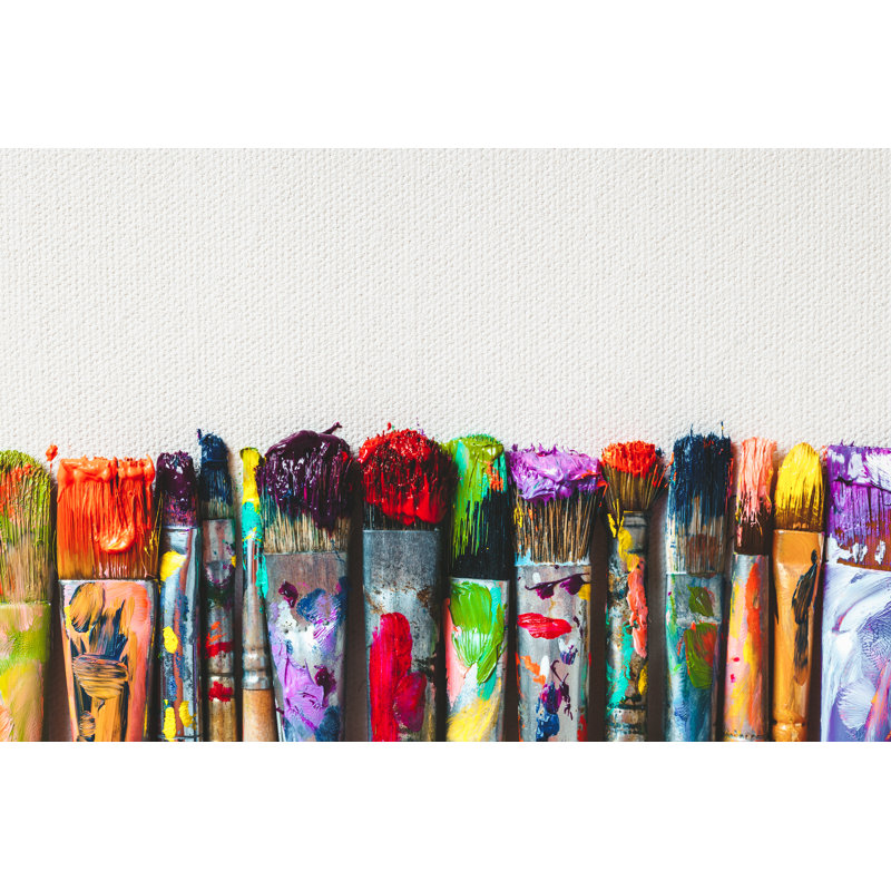 Artist Paint Brushes - Photographie sur toile tendue, L 12 po x H 8 po