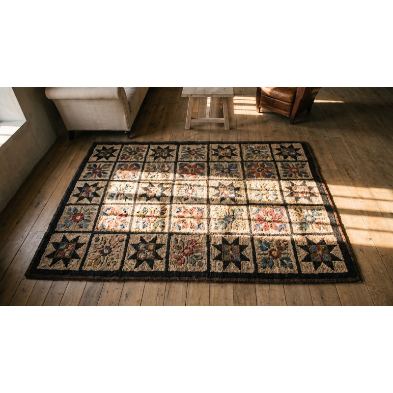 Antique American Hooked Rug Hallway Runner Wool