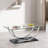 Coffee Table with U-Shaped Glass Top and Silver Finish, 48-Inch Rectangular Modern Metal Design