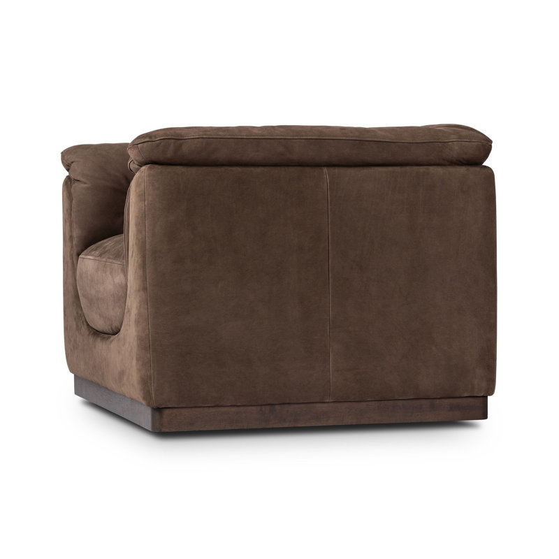 Santino Swivel Chair, Nubuck Cigar