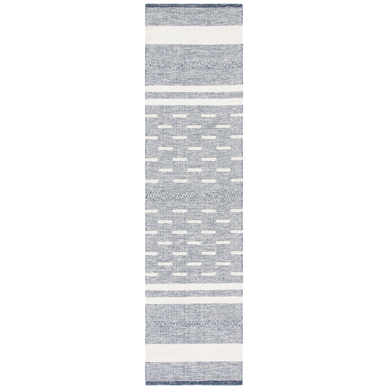 Mei Hand Woven Cotton Geometric Rug, Runner 2'3" x 7'