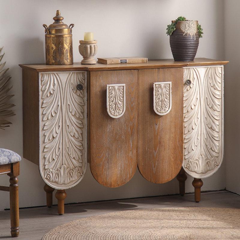 Modern Walnut Solid Wood Sideboard