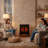 24" Electric Fireplace Stove With 3D Flame Effect & Remote, Infrared Quartz Heater For Home Use