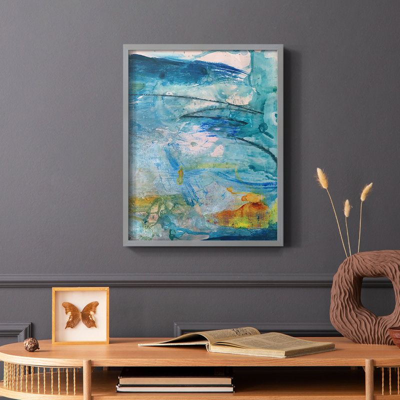 Spring Winds V Framed Print - Solid Wood, Gray, 10" H x 8" W