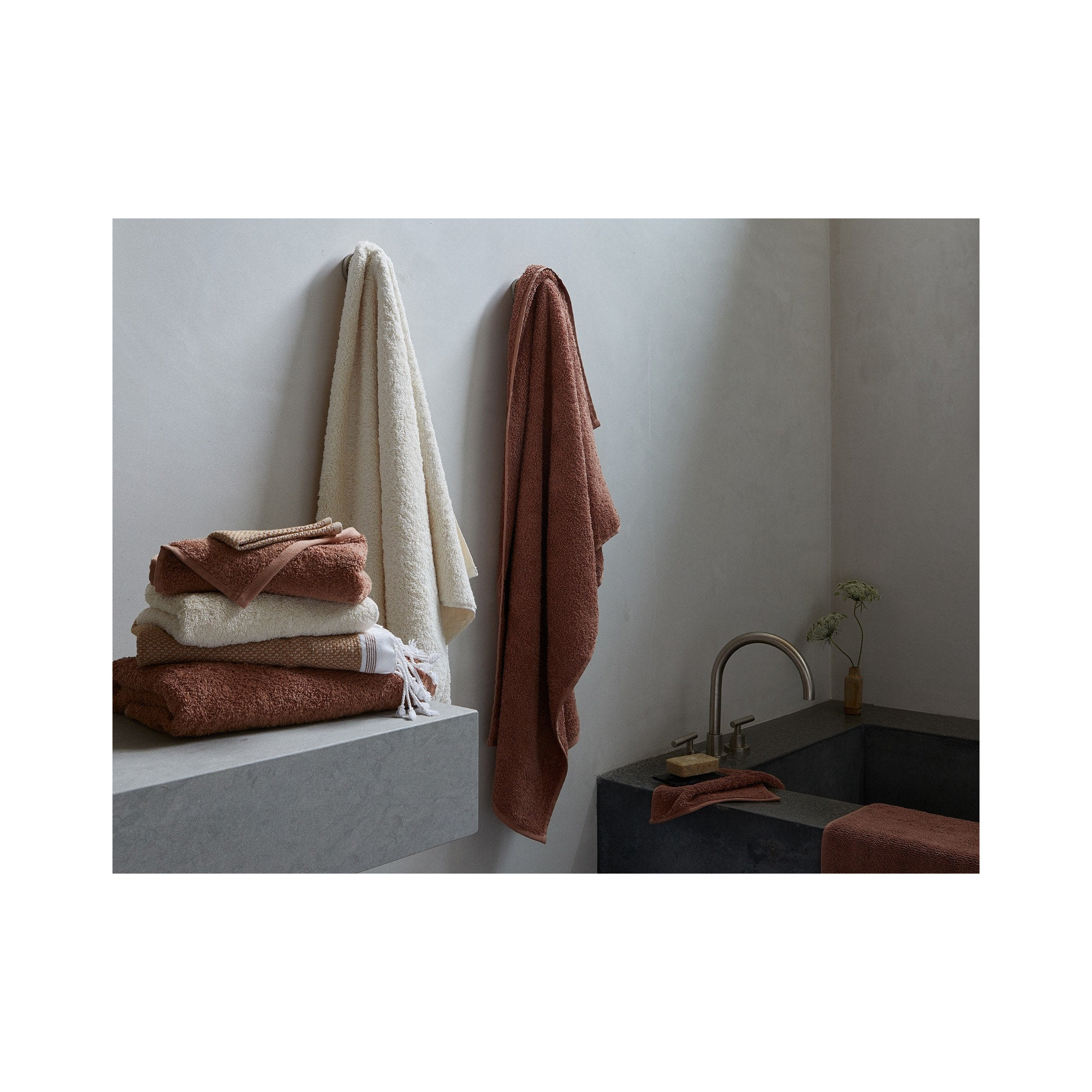Cloud Loom Organic Bath Towel, Praline, Bath Towel - 1 Pack