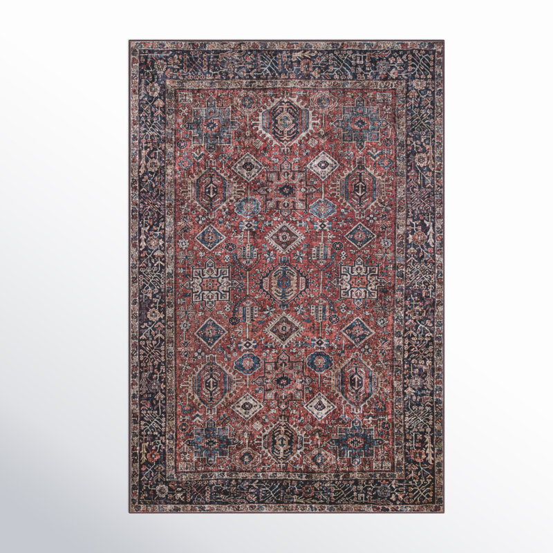 Tapis oriental rouille Katherine, Rectangle 5 pi x 8 pi