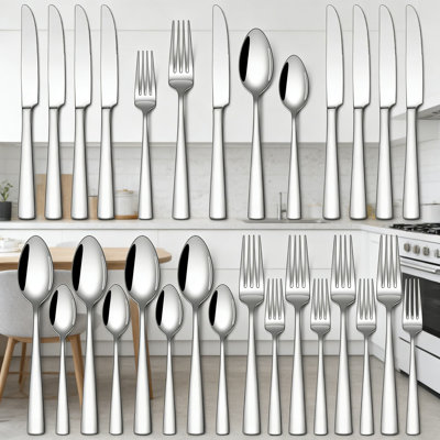 20-Piece Stainless Steel Flatware Set For 4, Mirror Polished Cutlery Set With Dinner Knives, Forks, Spoons, Salad Forks And Teaspoons, Dishwasher Safe For Home And Restaurant Use