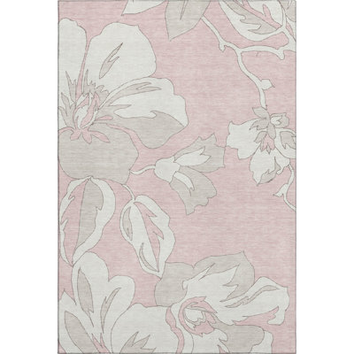 Premium Machine Washable Prisco Pink Rug