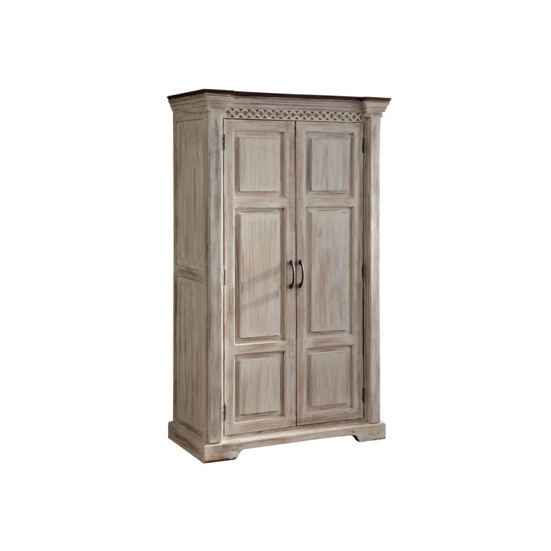 Castle 2 Door Solid Wood Wardrobe