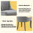 Solid Wood Fabric Upholstered Kitchen Chairs Dining Chairs Set of 2-2114706256-2133233305